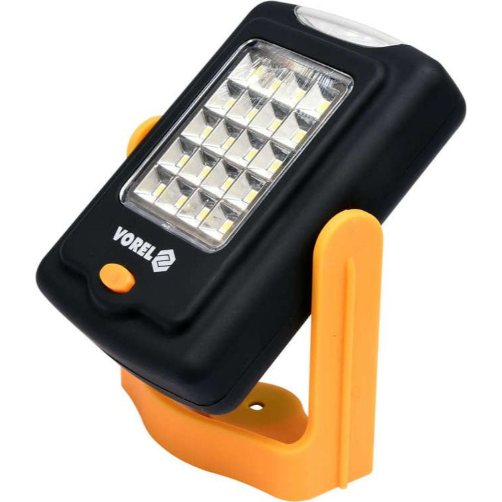 Работна LED лампа VOREL, магнит и кука, 3 х ААА