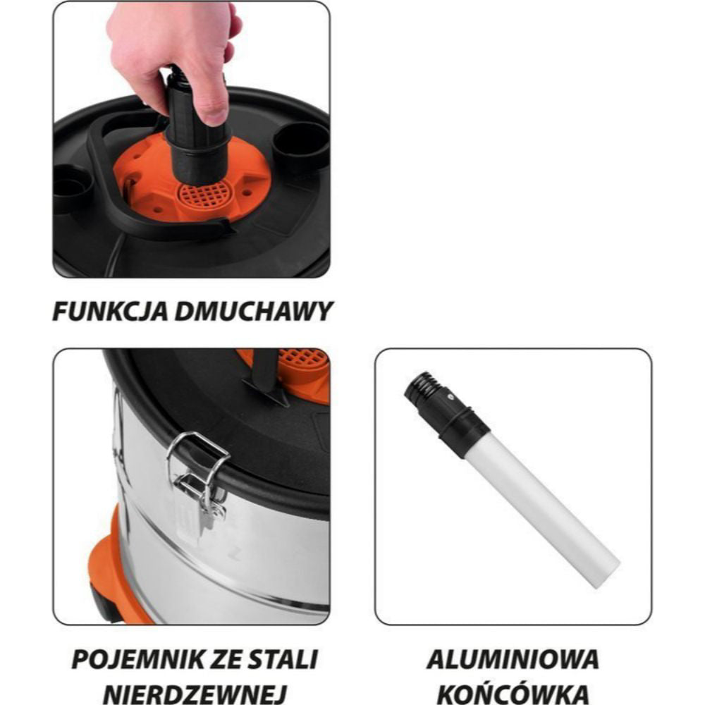 Прахосмукачка за пепел и прах, 800 W, 20 L