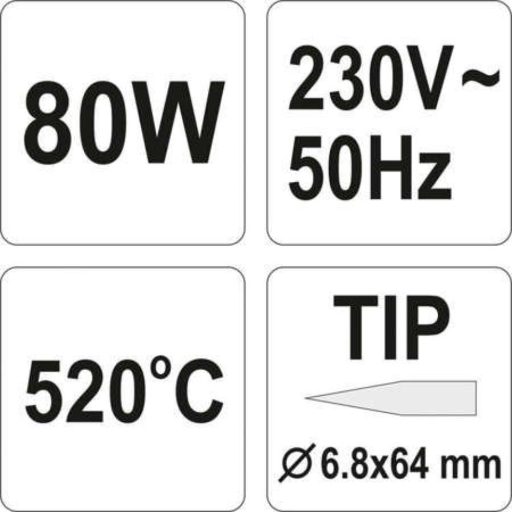 Поялник електрически YATO, 80 W, 520 °C