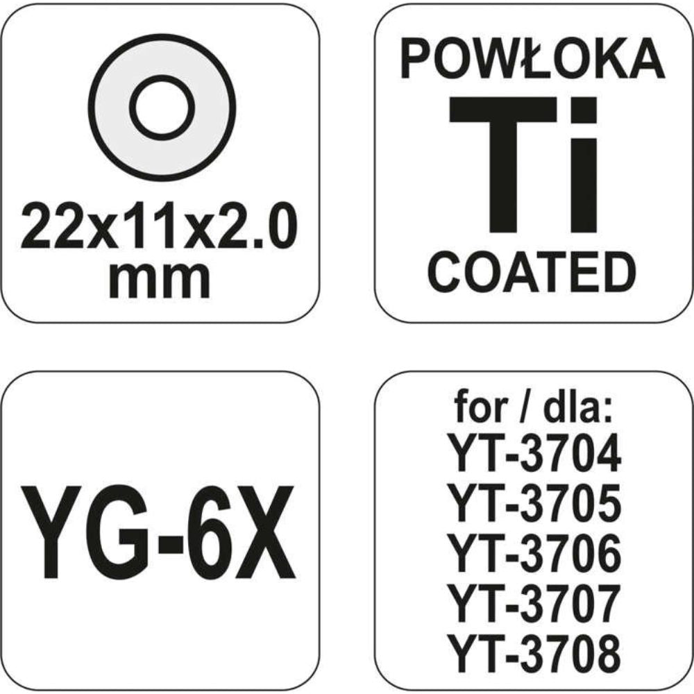 Резервен нож за резачка на плочки YATO, 22 x 11 x 2 мм