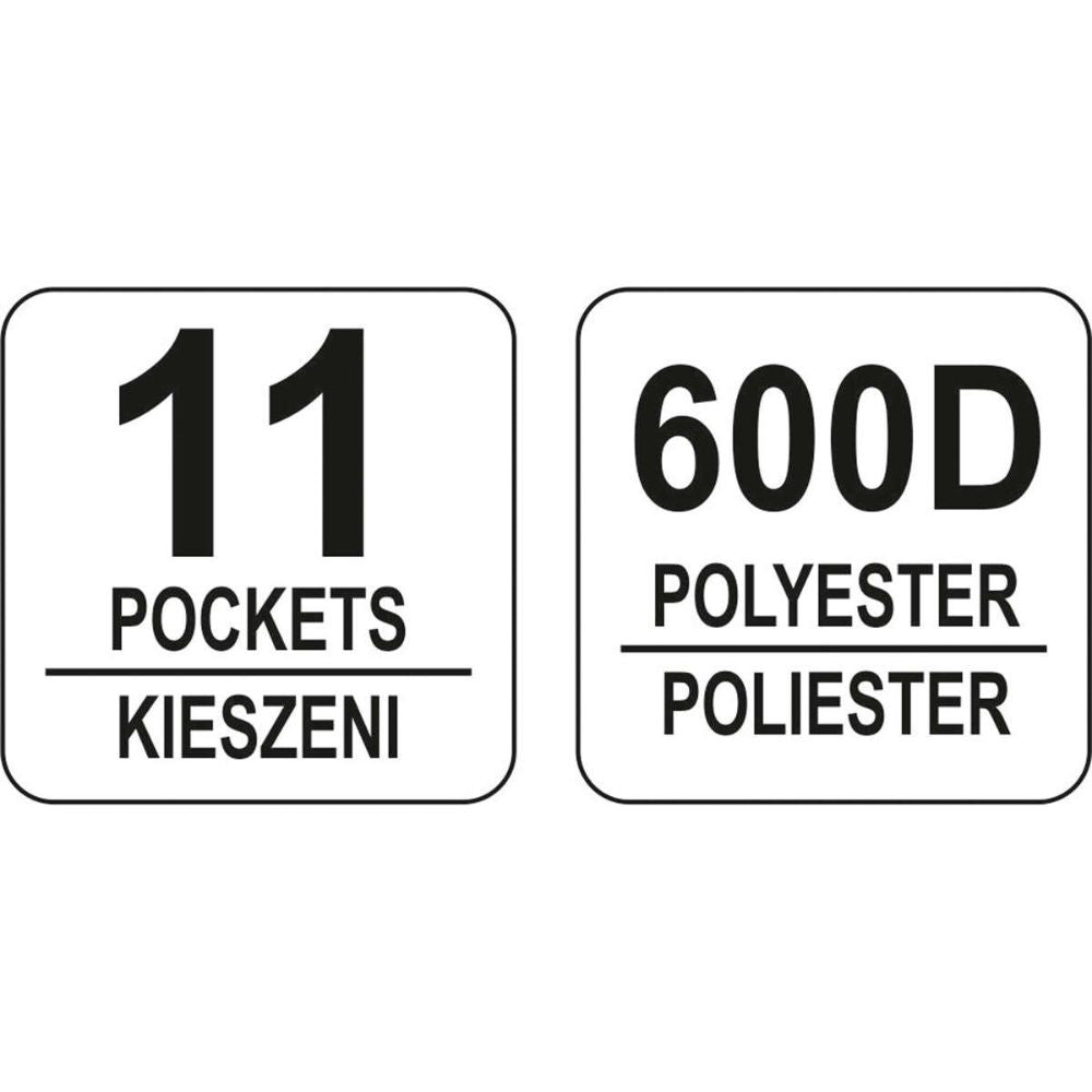 Чанта за инструменти отворена YATO YT 74373, 11 джоба, 22"