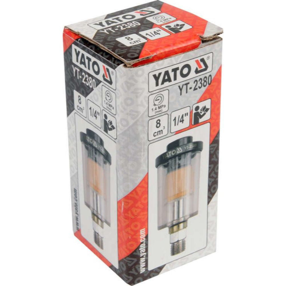 Пневматичен филтър YATO, 1/4", 14 Bar, 8 см³