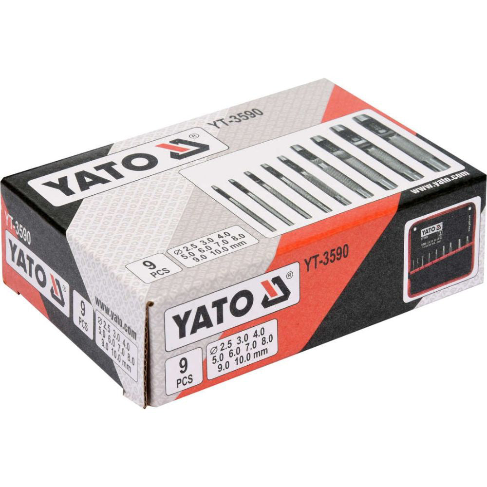 Комплект замби YATO, Ф2.5 - Ф10, 9 части