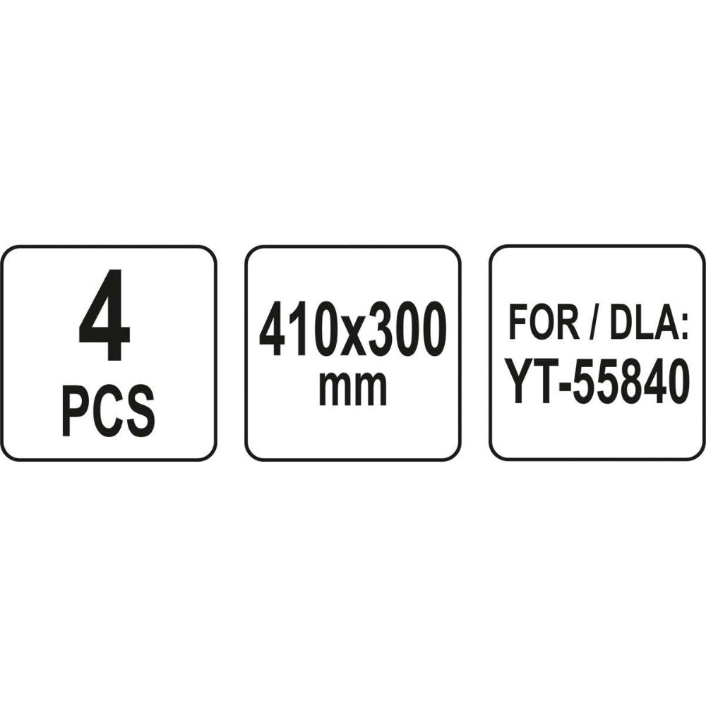 Комплект защитни фолиа за пневматична пясъкоструйка YATO YT 55840, 4 части