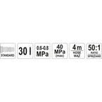 Пневматична система за гресиране YATO 07068, 30 L, 400 bar