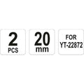 Остриета за хидравлична ножица YATO, 20 мм, 2 бр