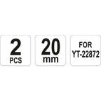 Остриета за хидравлична ножица YATO, 20 мм, 2 бр