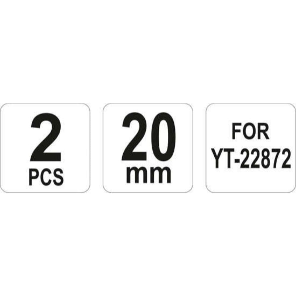Остриета за хидравлична ножица YATO, 20 мм, 2 бр