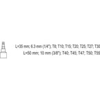 Комплект бит вложки 1/4 " + 3/8", TORX SECURITY, YATO, 12 части