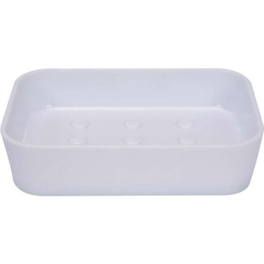 Сапунерка FALA, CUBOID, PVC, бяла