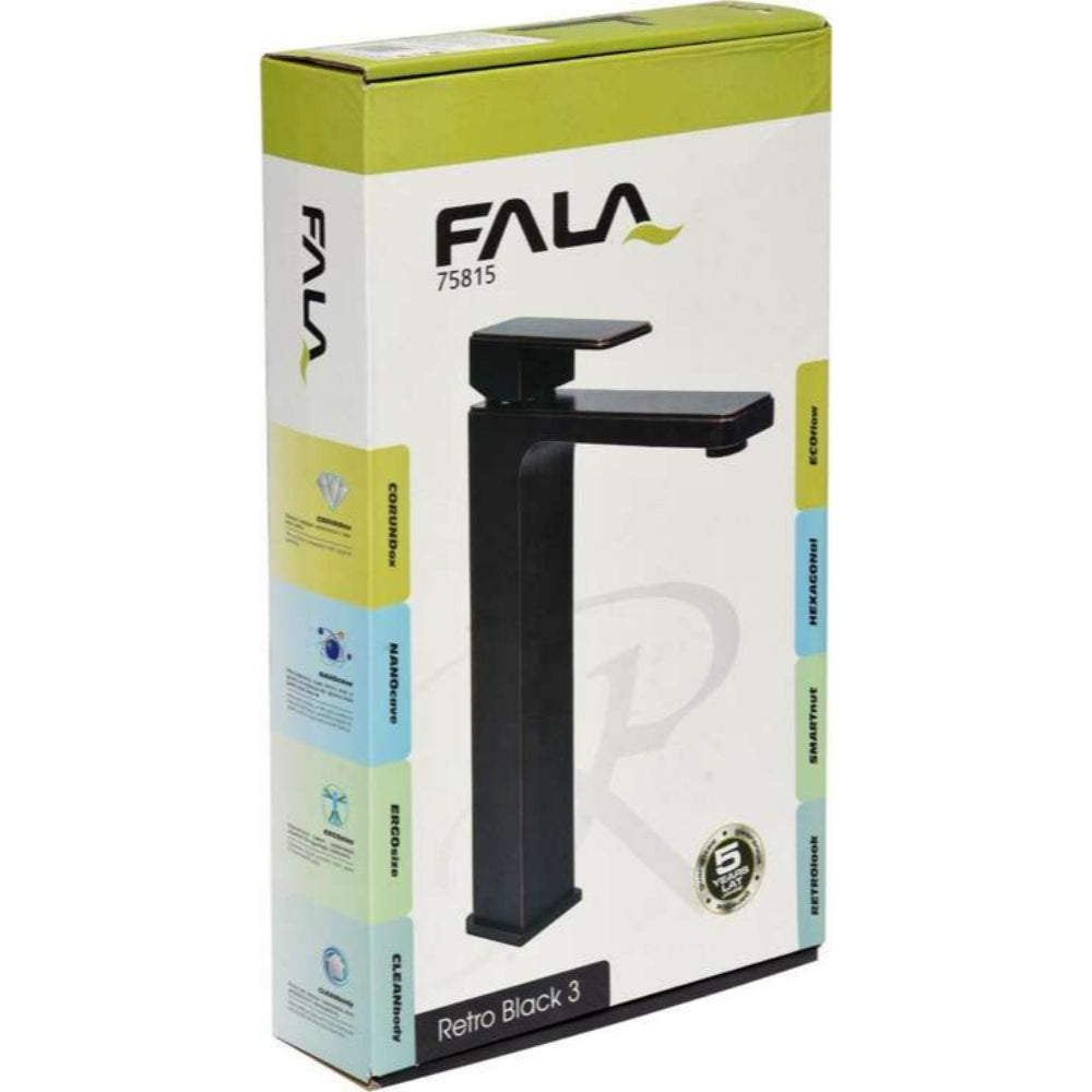 Смесител за мивка FALA RETRO BLACK HI 3