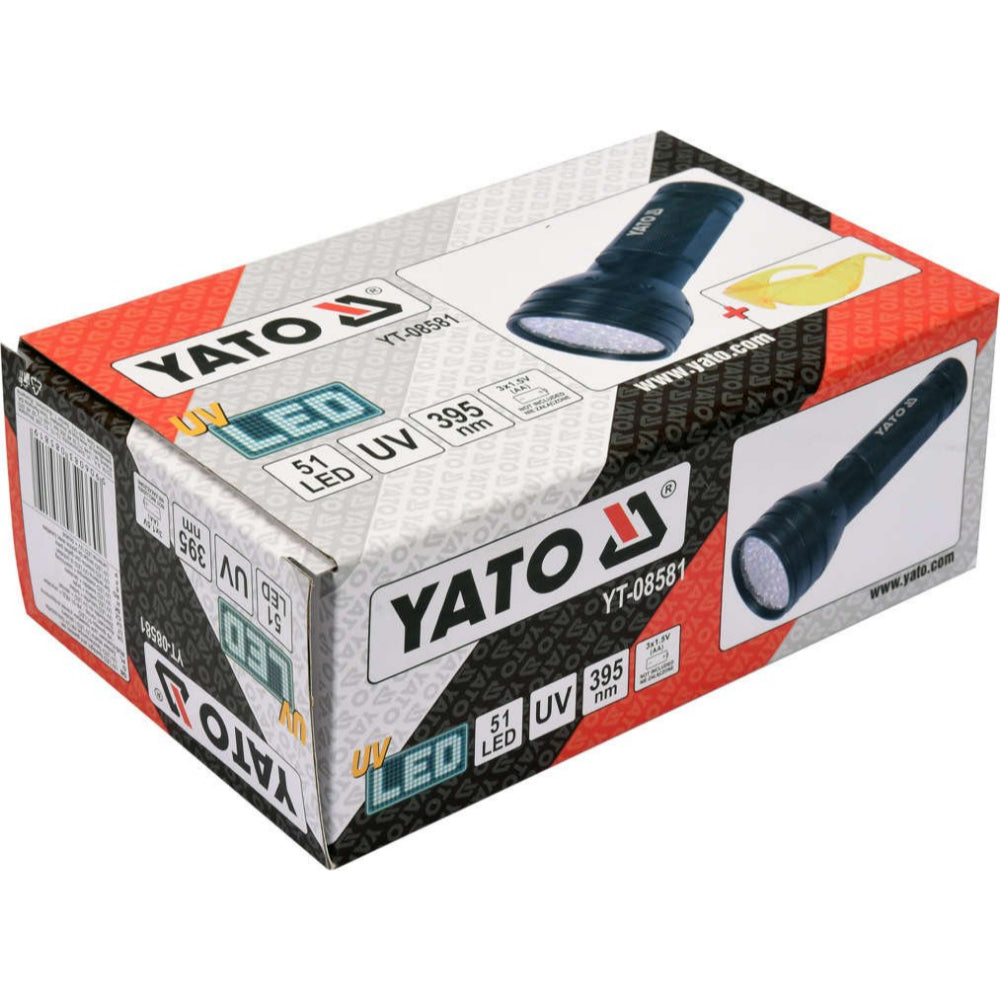 Комплект LED UV фенер и очила YATO, 51 UV
