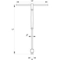 Т-образен върток за вложка с плъзгаща дръжка YATO, 1/2"
