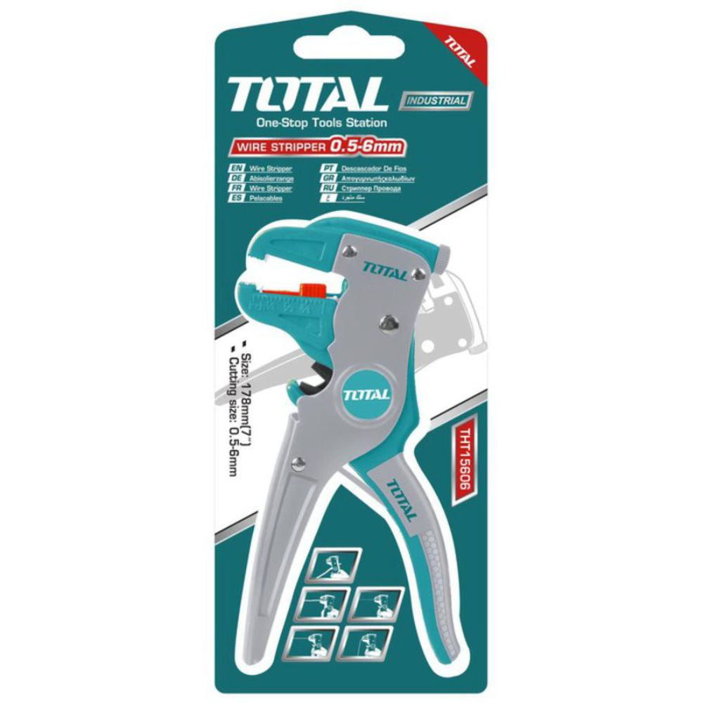 Автоматични клещи за заголване на кабели TOTAL, Industrial, 0.5 - 6 мм²