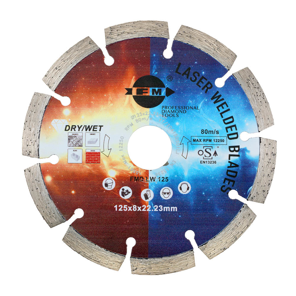Диамантен диск за рязане FM LW, Ф 125 x 22.23, H 8 мм