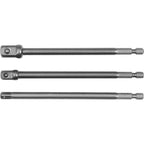 Комплект удължени адаптори 1/4" за вложки, 1/4", 3/8", 1/2", YATO, 3 части