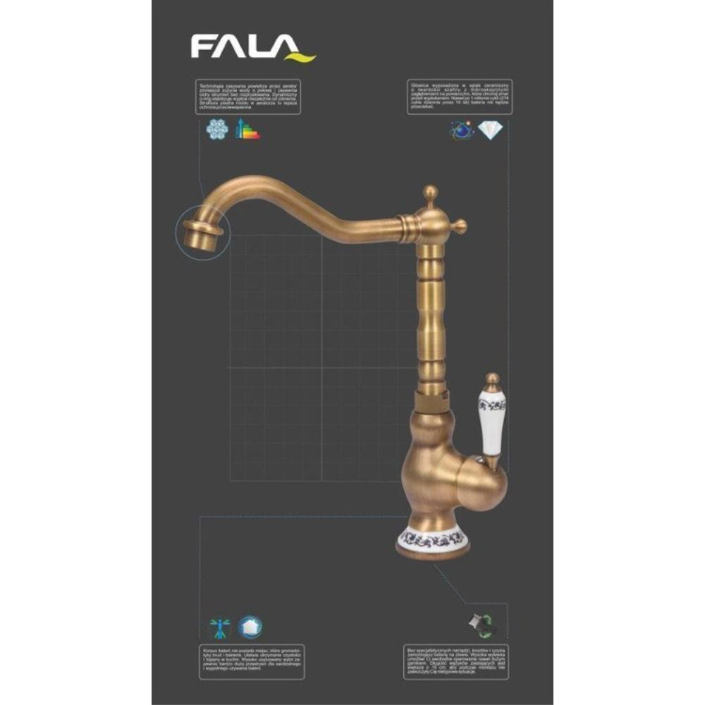 Кухненски смесител FALA RETRO BRONZE 4
