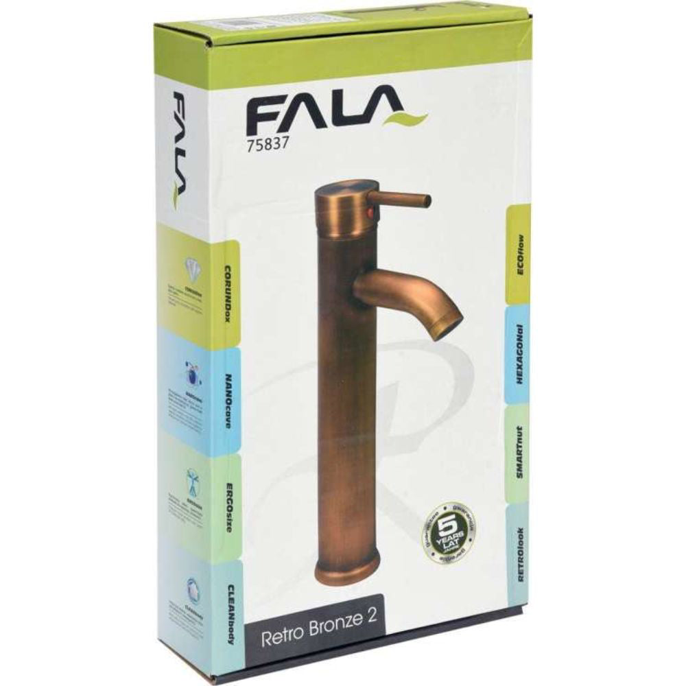 Смесител за мивка FALA RETRO BRONZE 2 HI