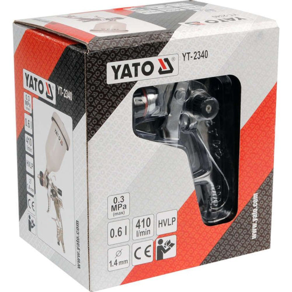 Пистолет за боядисване YATO YT 2340, HVLP, 1.4 мм, 600 ml