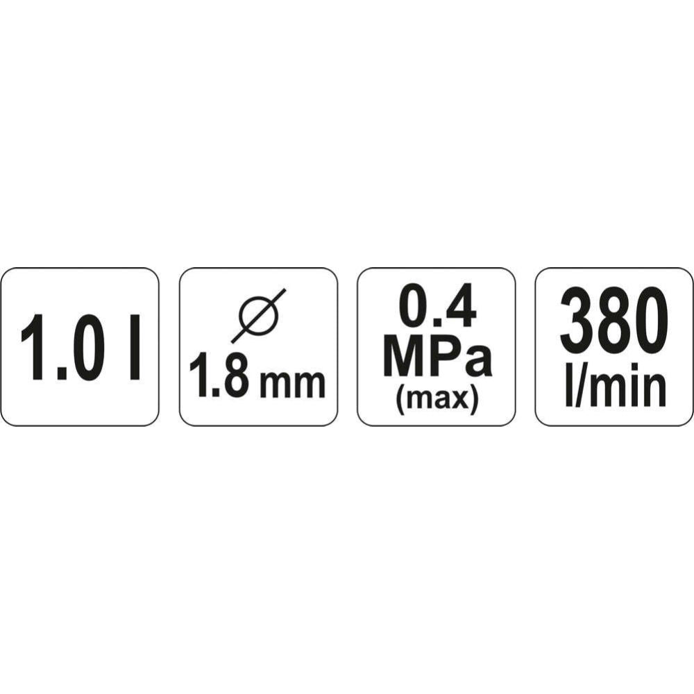 Пистолет за боядисване YATO YT 2346, 1000 ml