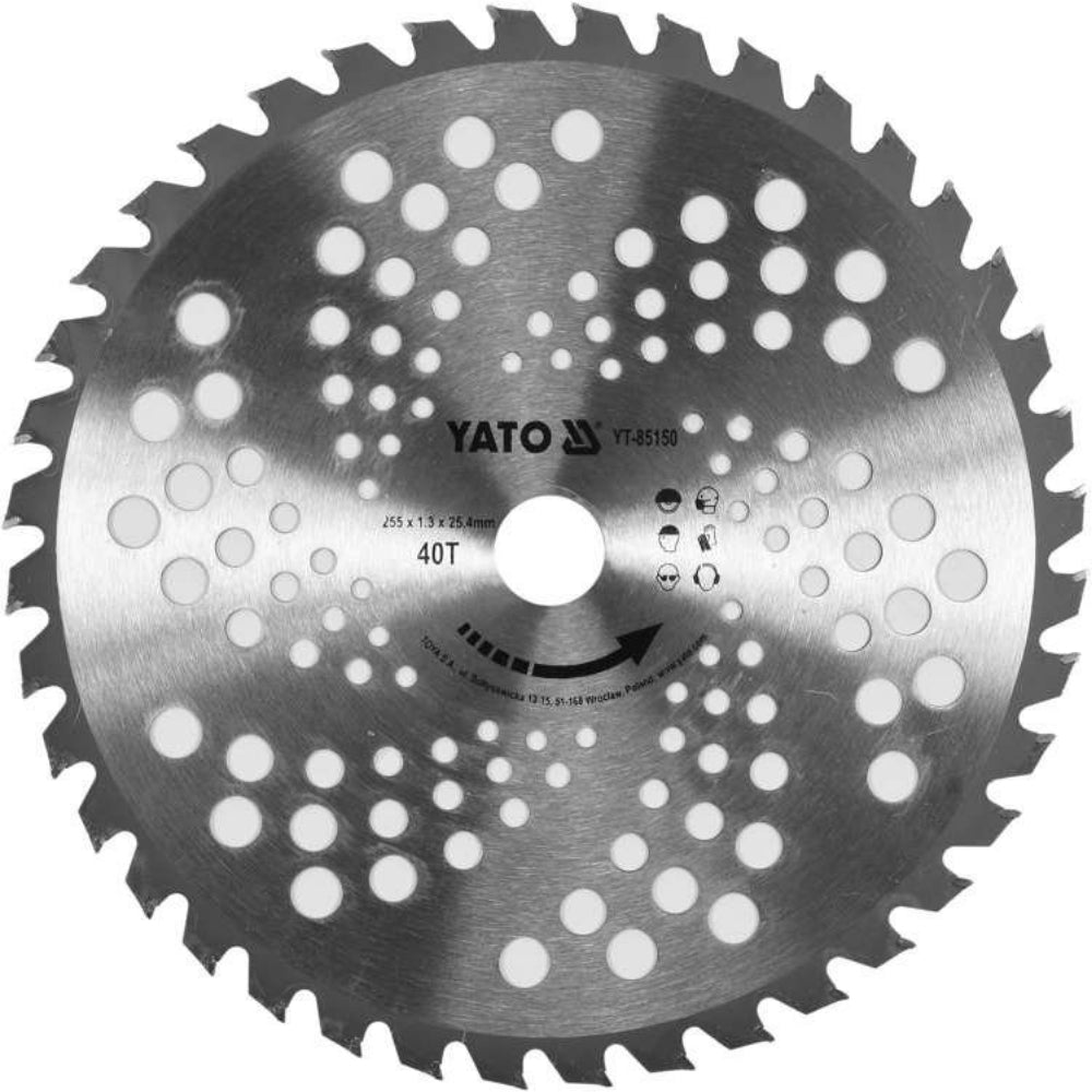 Диск за моторна коса YATO, Ф 255 х 1.3 х 25.4 мм, 40Т