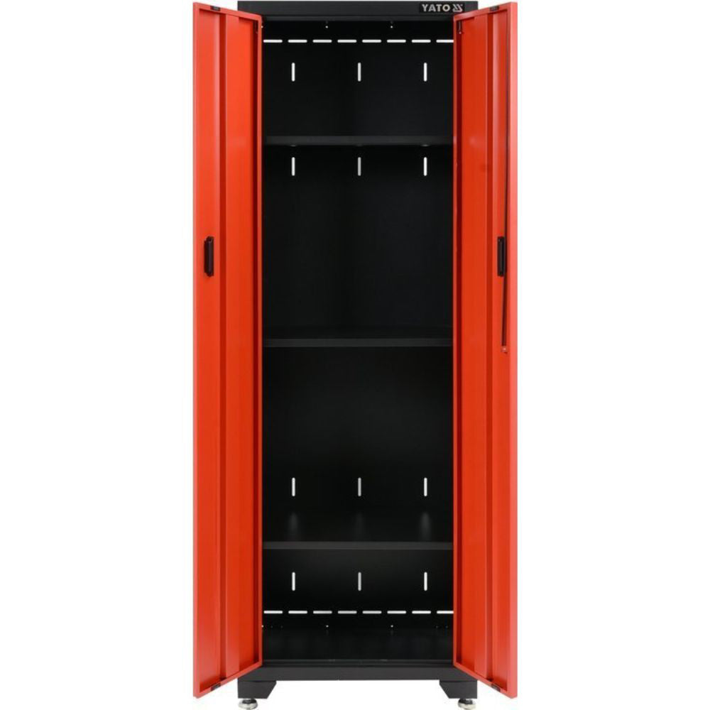 Метален шкаф с 2 врати и 3 рафта YATO, 660 х 457 х 2000 мм