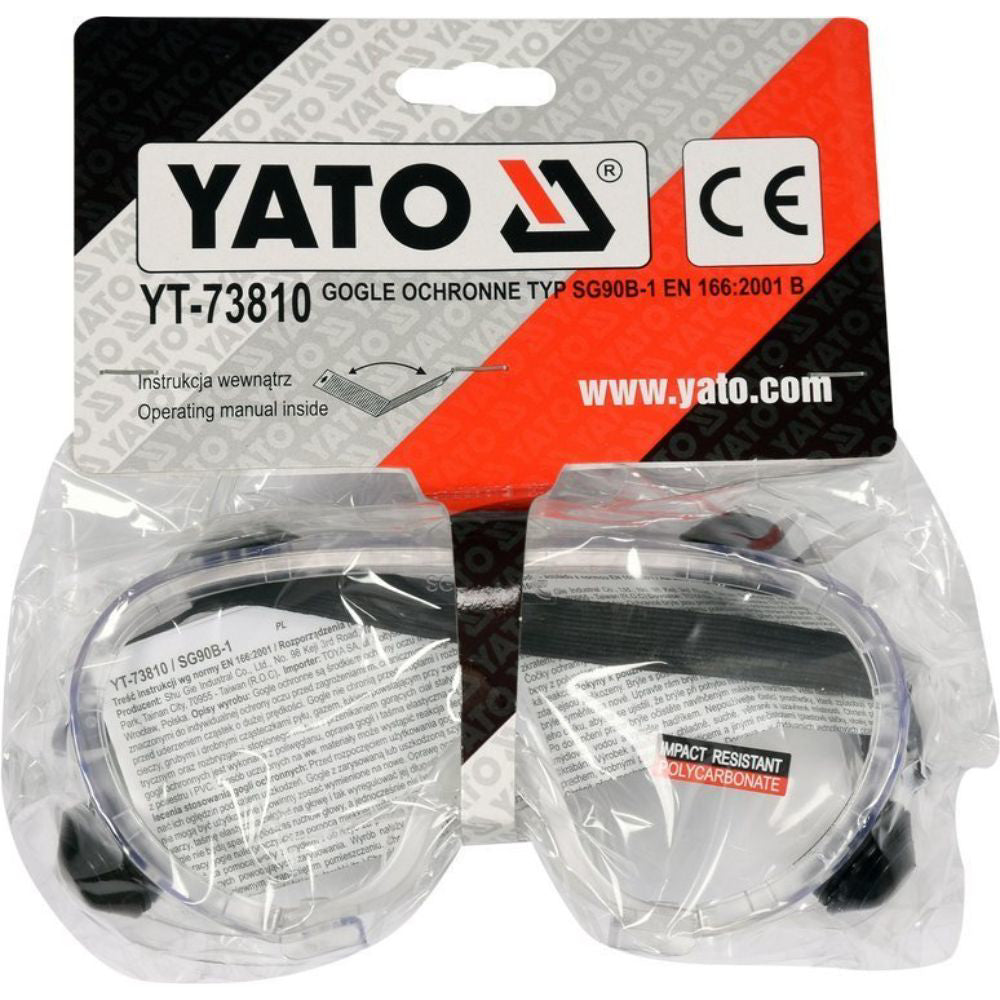 Защитни очила YATO, прозрачни, ластик, EN166