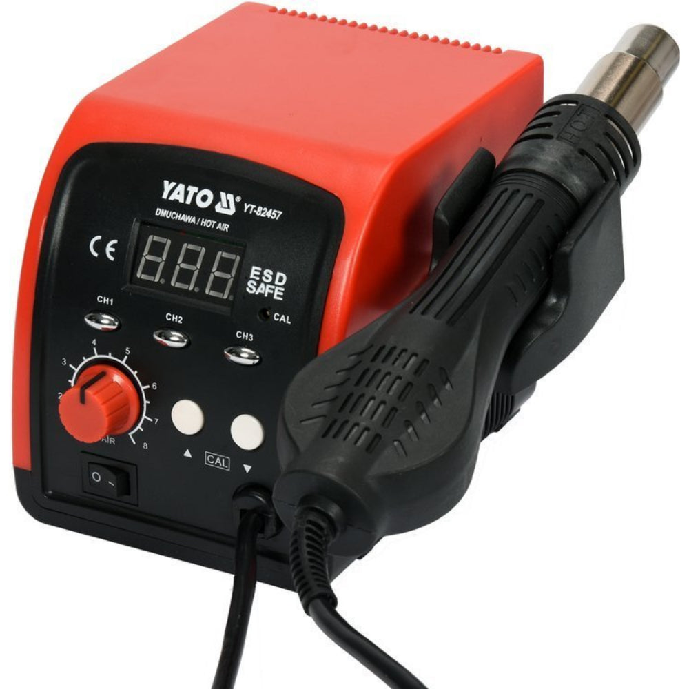 Станция за горещ въздух YATO, ESD, LED, 750 W, 500 °C