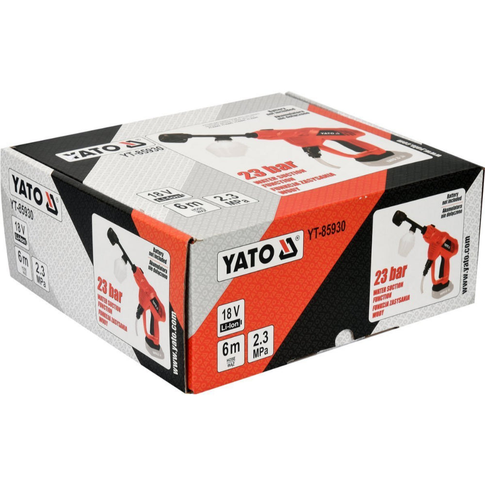 Акумулаторна водоструйка YATO, 18 V, 23 Bar, без батерия