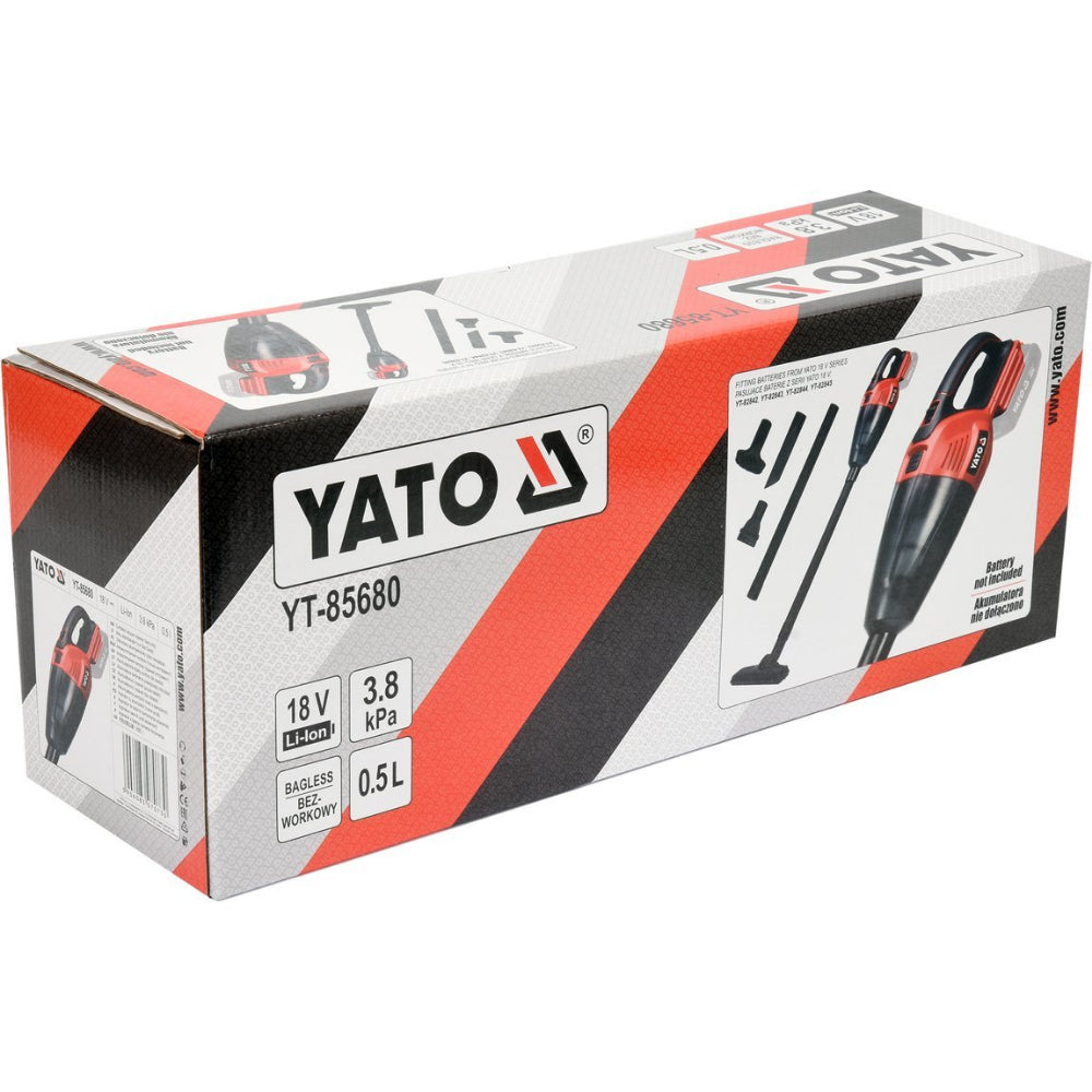 Акумулаторна прахосмукачка YATO, 18V, 0.5 L, без батерия