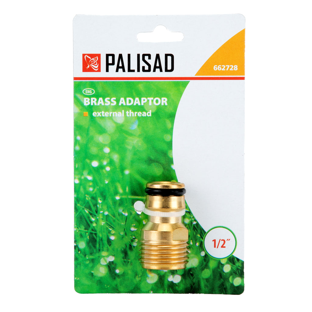 Адаптер 1/2", външна резба, месинг Palisad