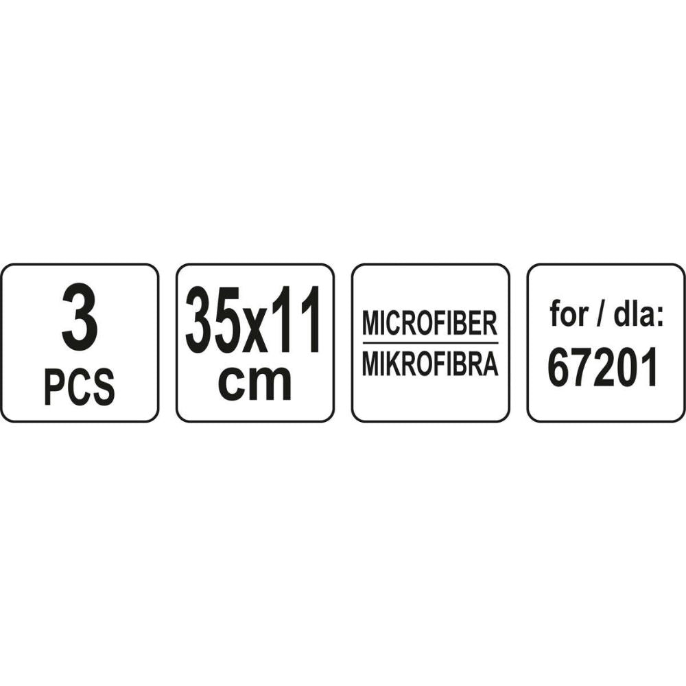 Микрофибър за парочистачка LUND 67201, 3 части