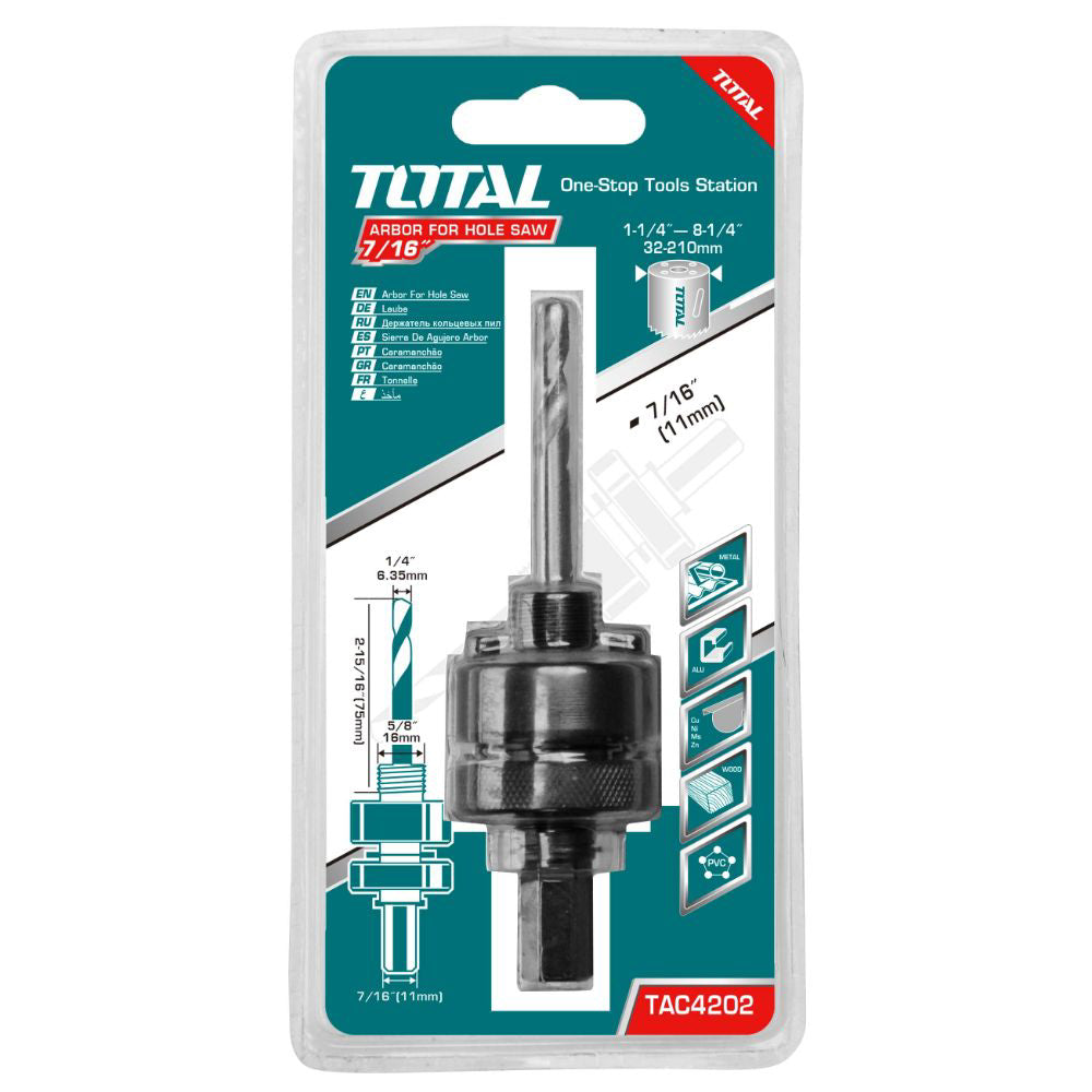 Държач за цилиндрична ножовка TOTAL, SW 11, F 32 - 210 мм