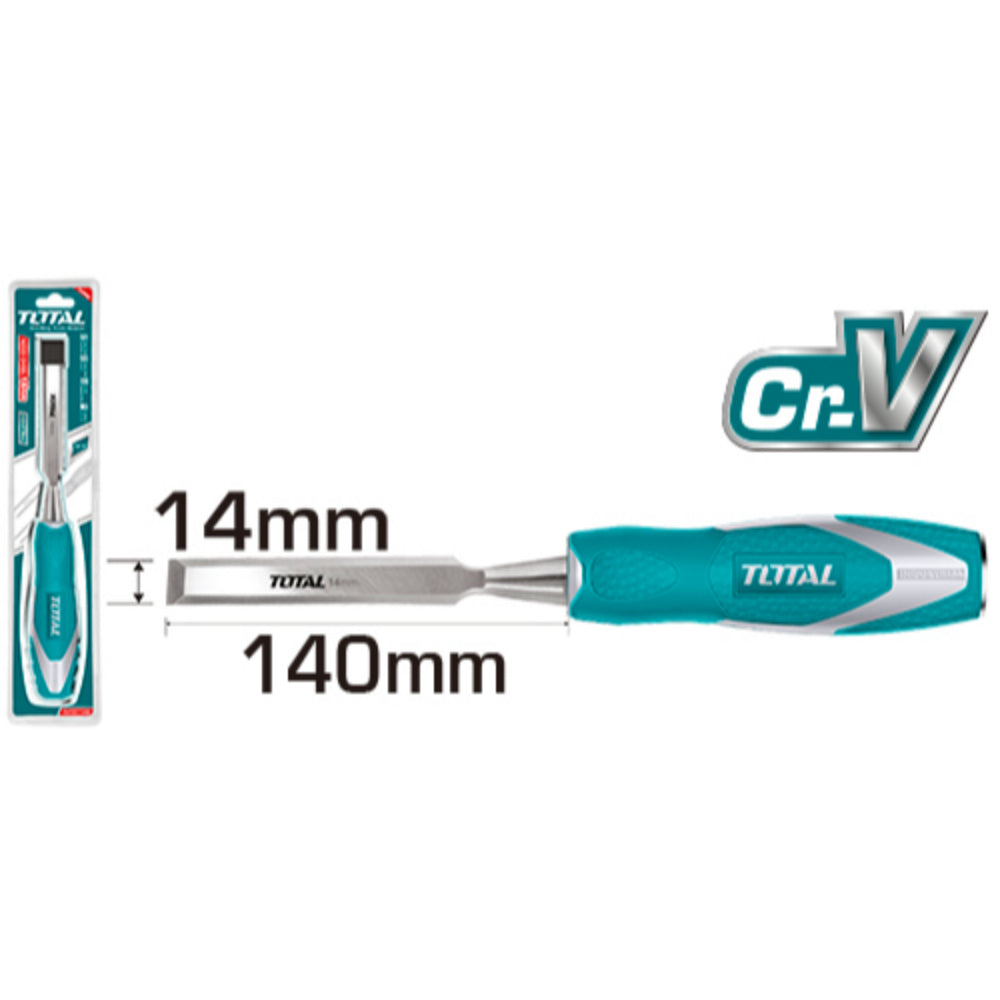 Длето дърводелско TOTAL Industrial, CrV, 14 мм
