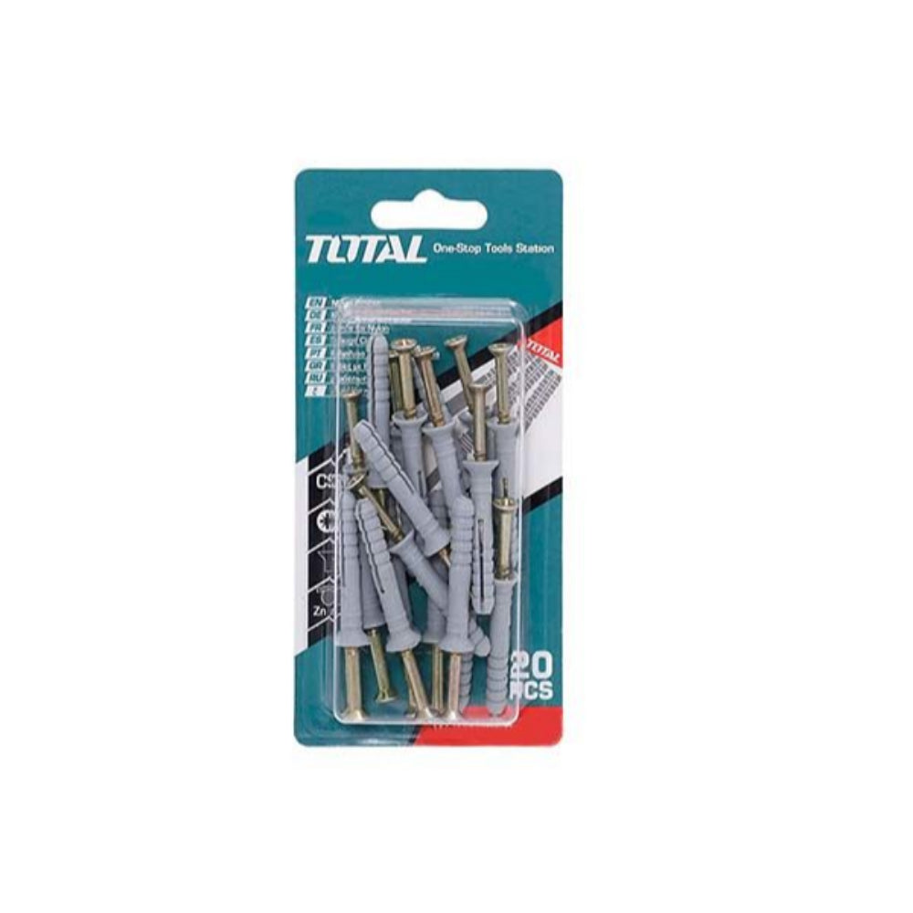 Комплект дюбел пирон TOTAL, 6 х 60, PZ, 15 бр