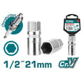 Вложка за свещи TOTAL INDUSTRIAL, 1/2", SW 21 мм