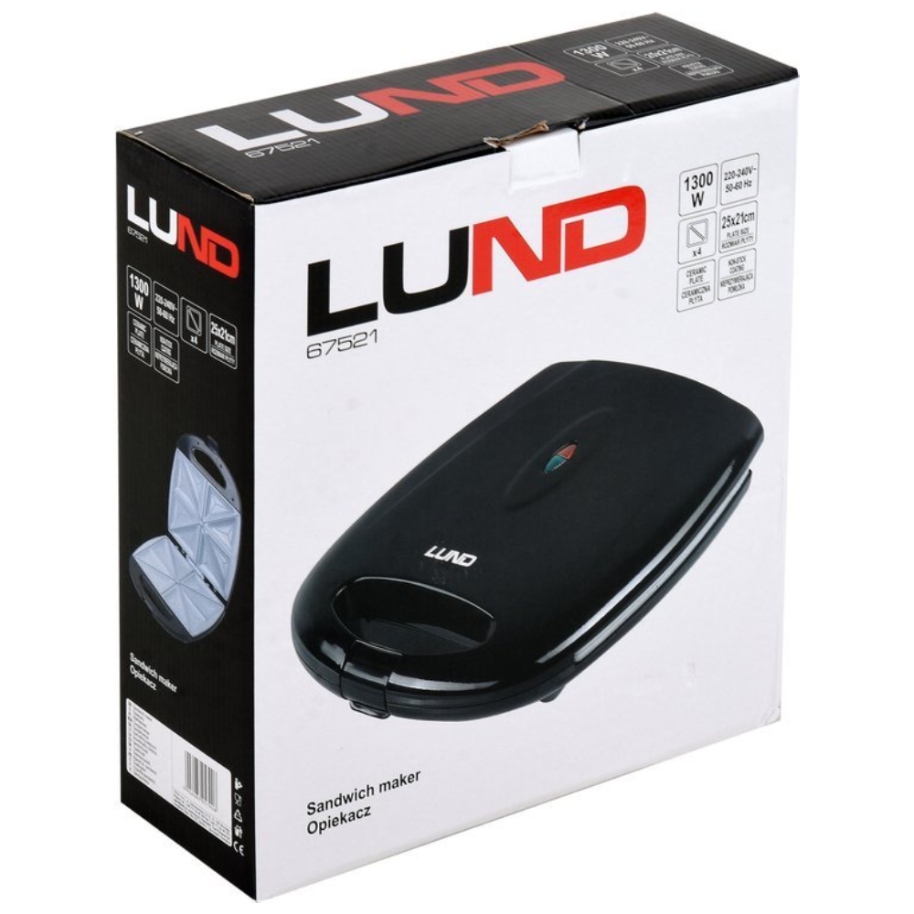 Тостер за сандвичи LUND, керамична плоча, 1300 W
