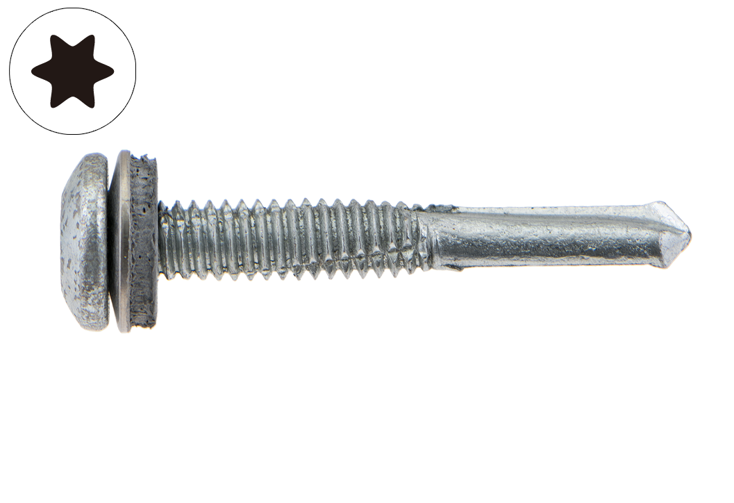 Винт ~DIN 7504N,HV, TX 25, E12, A2, Bimetal, DP 12, ф5.5x38