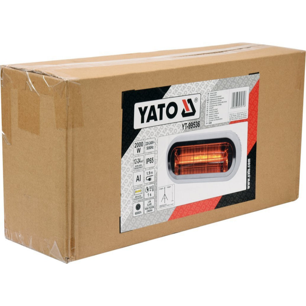 Халогенен инфрачервен отоплител YATO, LG, IP65, 2000 W