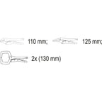 Комплект клещи чираци VOREL, mini, 110 - 130 мм, 4 броя