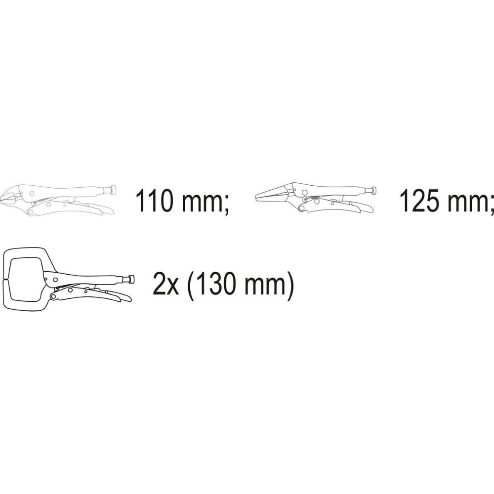 Комплект клещи чираци VOREL, mini, 110 - 130 мм, 4 броя