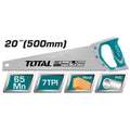 Трион ръчен с 2K дръжка TOTAL, 7 TPI, 500 мм