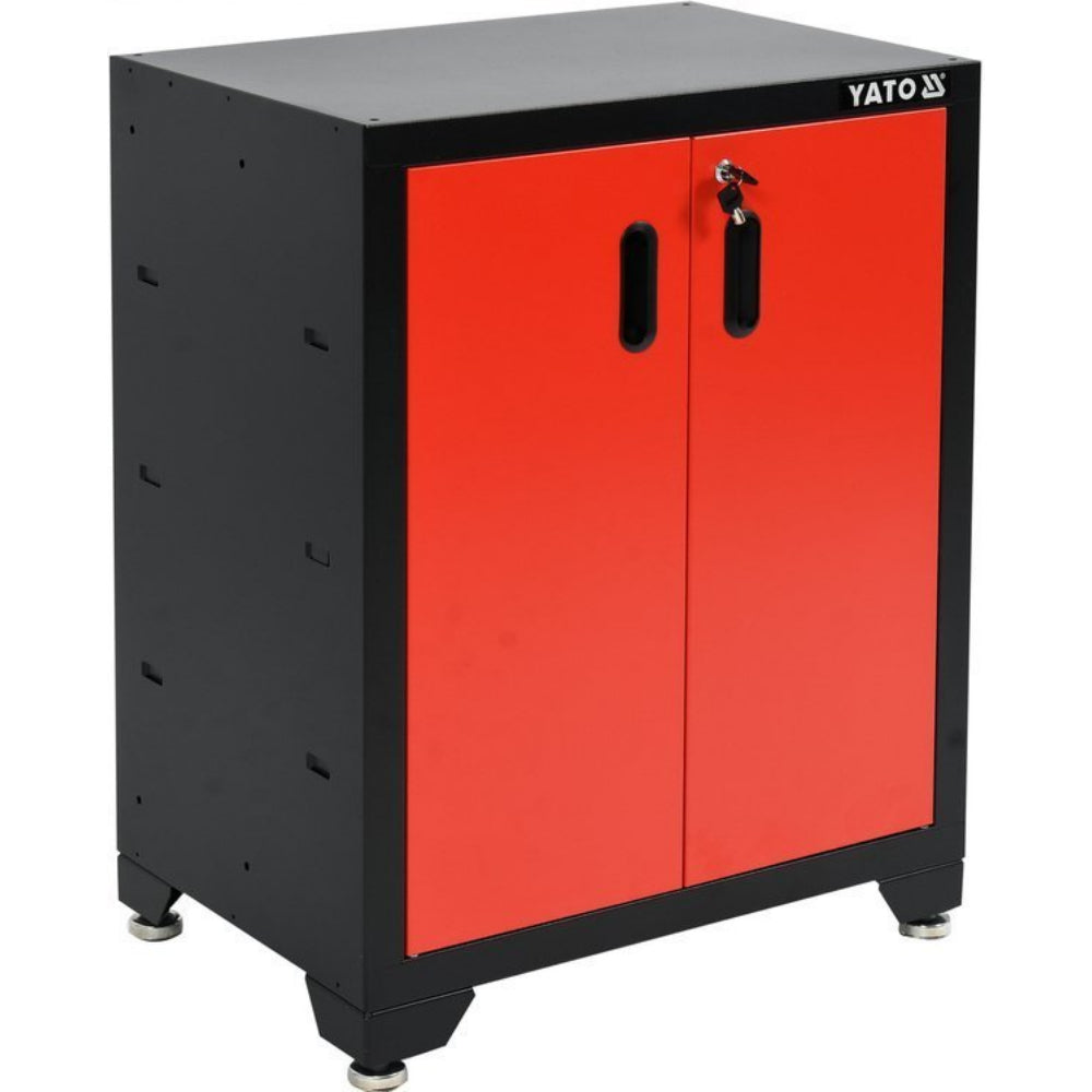 Метален шкаф с 2 врати и 1 рафт YATO, 660 х 457 х 863 мм
