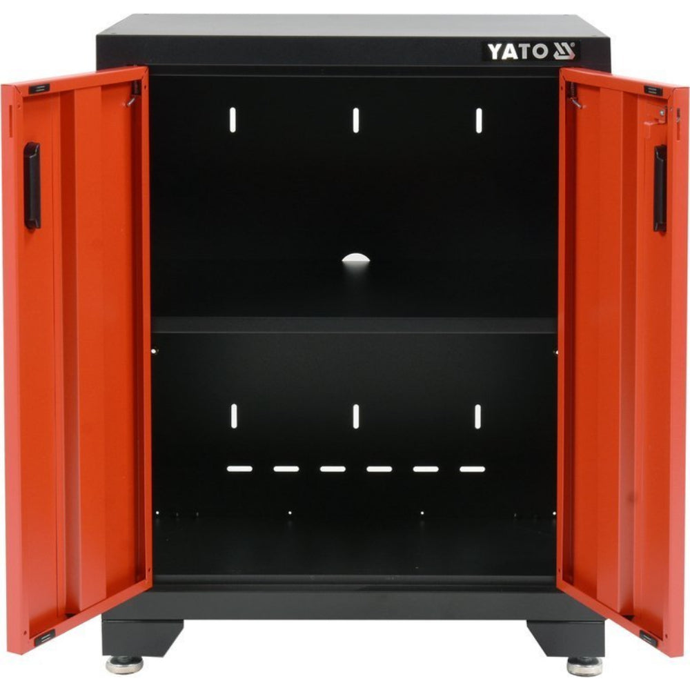 Метален шкаф с 2 врати и 1 рафт YATO, 660 х 457 х 863 мм