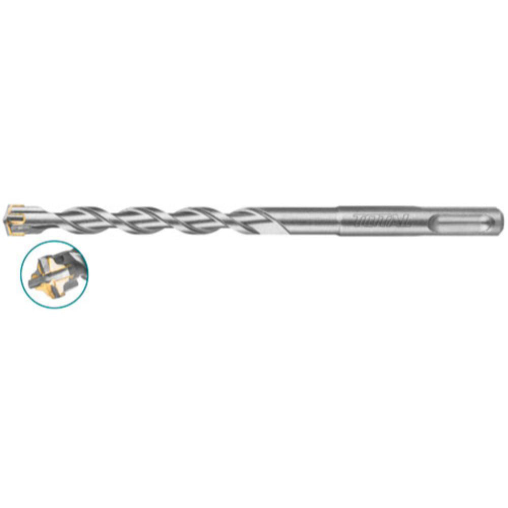 Свредло за бетон TOTAL INDUSTRIAL, SDS plus 4 CUT, Ф 16 X 310 мм