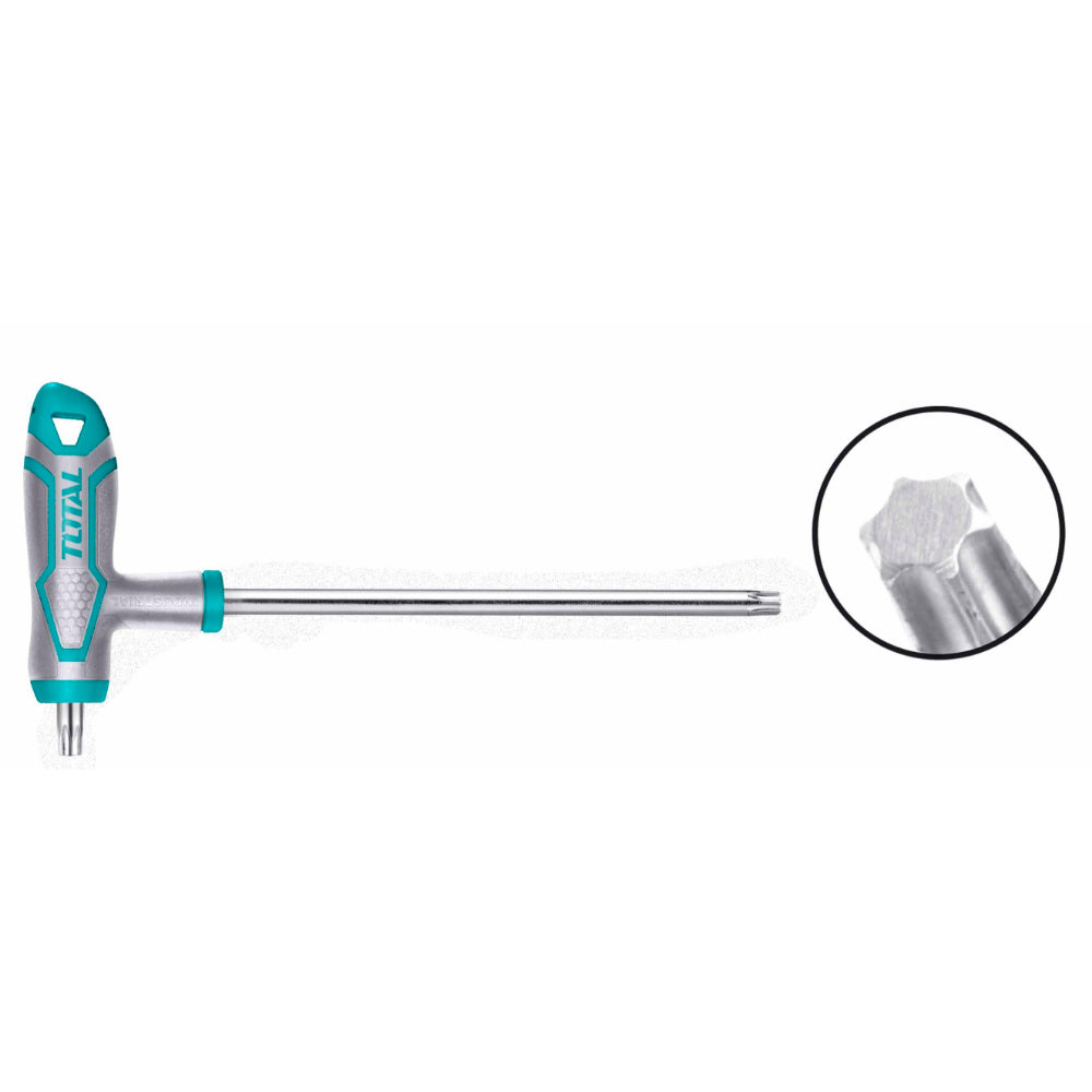 Т-образен TORX ключ TOTAL Industrial, CrV, T10 х 75 мм