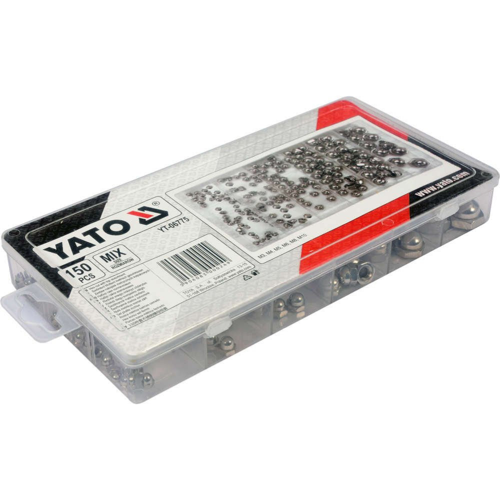 Комплект глухи гайки М3 - М10 YATO, 150 броя