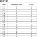 Комплект осигурителни пръстени (зегерки) за вал YATO, Ф 3 - 32 мм, 300 броя