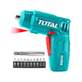 Акумулаторна отвертка TOTAL + аксесоари, 1/4", 4 V, 4 Nm