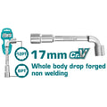 Г-ключ, двустранен, глух, тръбен, TOTAL INDUSTRIAL, CrV, SW 17